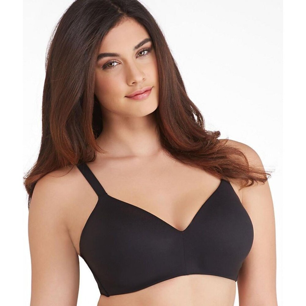 🆕 WACOAL How Perfect Seamless Soft Cup Wireless Bra 34DDD Black #852189 - Picture 3 of 8
